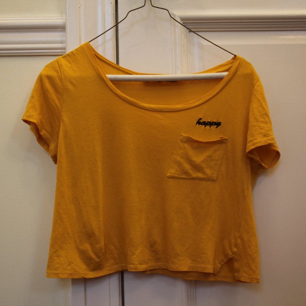 Yellow Cropped T-Shirt